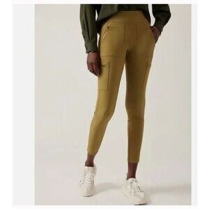 Athleta Headlands Hybrid Cargo Tight Olive Green Womens Size 24